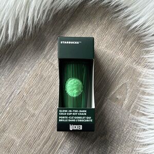 💚STARBUCKS X WICKED Elphaba Glow in the Dark Cold Cup Keychain Ornament